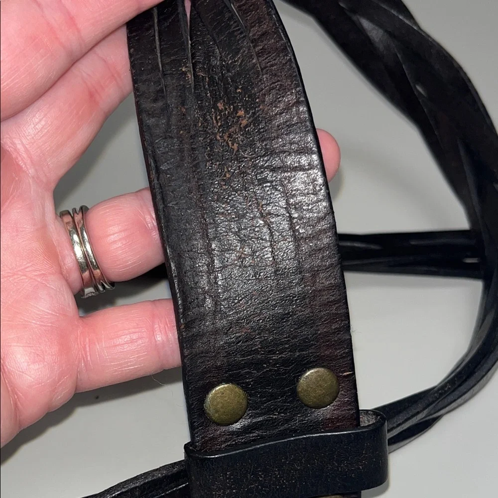 Old Navy Men's Dark Brown Braided Belt Size 38”